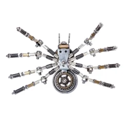 3D Puzzle Model Kit Spider Shaped Mechanical Clock Model Creative Gift