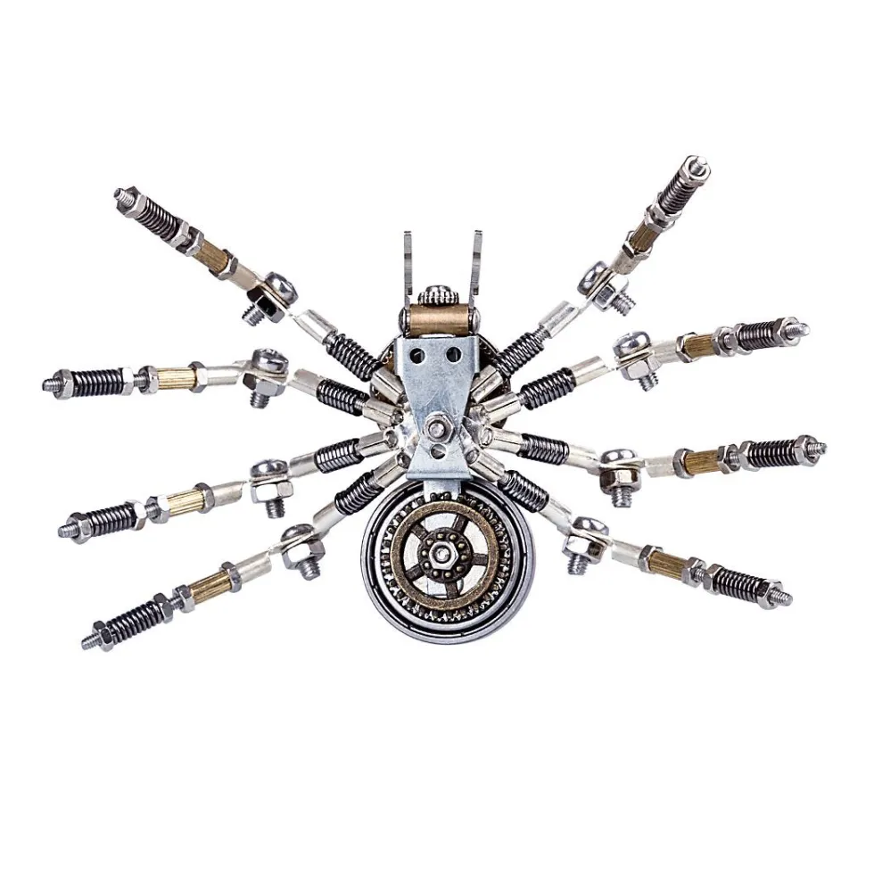 3D Puzzle Model Kit Spider Shaped Mechanical Clock Model Creative Gift