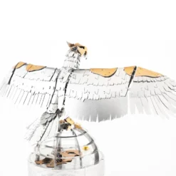 3D Stainless Steel Mechanical Eagle DIY Assembly Model Kit, Desktop for Adults and Collectors (247+PCS)