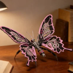 3D Steampunk Metal Mechanical Butterfly Model Kit-100+PCS