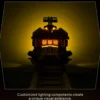 3D Wooden Steampunk Victorian Steam Train Model Building Kit 800+PCS with Led Light