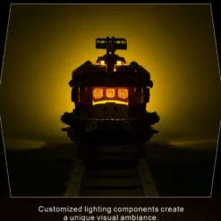 3D Wooden Steampunk Victorian Steam Train Model Building Kit 800+PCS with Led Light