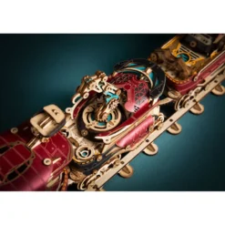 3D Wooden Steampunk Victorian Steam Train Model Building Kit 800+PCS with Led Light