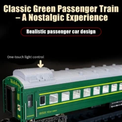 Electric RC Christmas Train Set Model with Carriage and Long Track - Gift for Boys and Girls