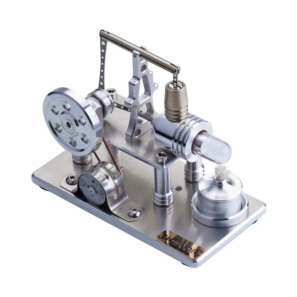 ENJOMOR Balance Hot Air Stirling Engine Electric Generator Model with LED Light - STEM Toy