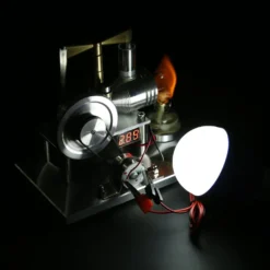 ENJOMOR Balance Type Hot Air Stirling Engine Generator Model with Voltage Digital Display Meter and LED Bulb - STEM Toy