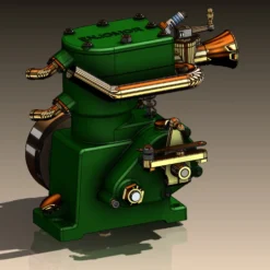 ENJOMOR 10cc Flathead Engine Single Cylinder 4 Stroke L Head Sidevalve Engine Water-cooled Gasoline Engine Internal Combustion Engine