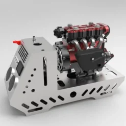 ENJOMOR L4 Engine GS-L4 36cc DOHC Inline 4 Cylinder 4 Stroke Water-Cooled L4 RC Gasoline Engine Model that Works - Speed Up to 12,000rpm