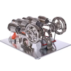 ENJOMOR Stirling Engine Model Generator with Bulb and Voltage Digital Display Meter - STEM Toy