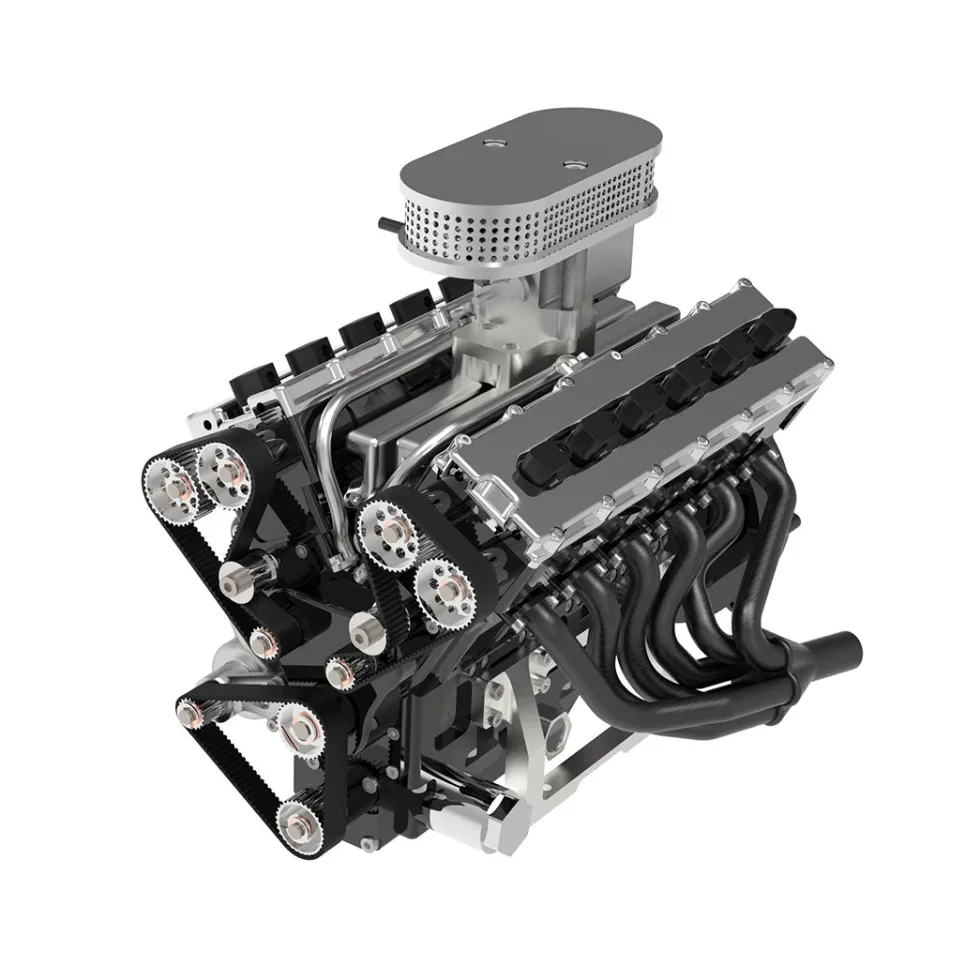 ENJOMOR V12 Engine GS-V12 72CC DOHC 4-Stroke 12-Cylinder 48-Valve Water-Cooled Electric Start Gasoline Engine Model - V12 Engine Model That Works