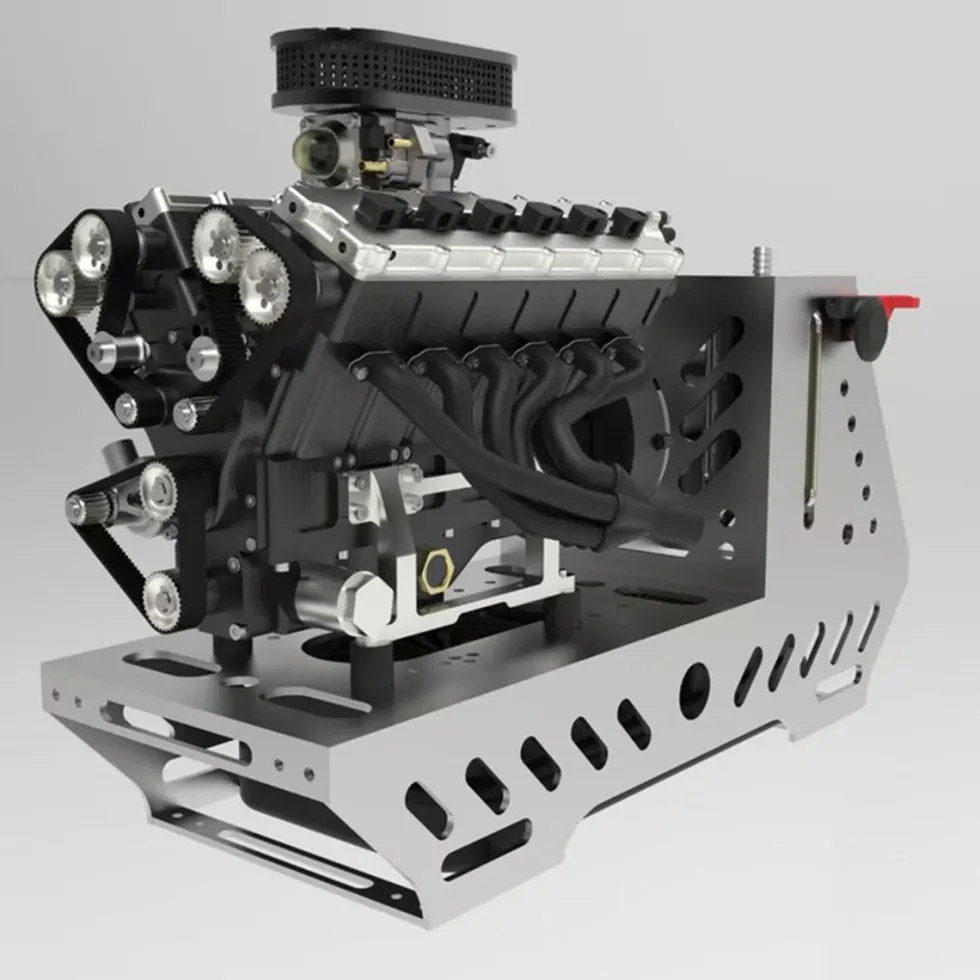 ENJOMOR V12 Engine GS-V12 72CC DOHC 4-Stroke 12-Cylinder 48-Valve Water-Cooled Electric Start Gasoline Engine Model - V12 Engine Model That Works