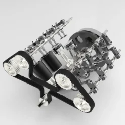 ENJOMOR V8 GS-V8 78CC DOHC Four-Stroke V-Shaped Eight-Cylinder Water-cooled Electric Gasoline Internal Combustion Engine Model - V8 Engine Model That Works