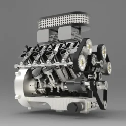 ENJOMOR V8 GS-V8 78CC DOHC Four-Stroke V-Shaped Eight-Cylinder Water-cooled Electric Gasoline Internal Combustion Engine Model - V8 Engine Model That Works