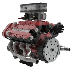 ENJOMOR V8 GS-V8 78CC DOHC Four-Stroke V-Shaped Eight-Cylinder Water-cooled Electric Gasoline Internal Combustion Engine Model - V8 Engine Model That Works
