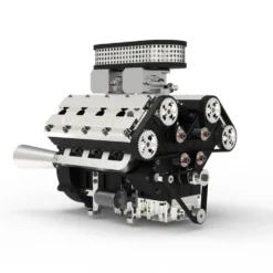 ENJOMOR V8 GS-V8 78CC DOHC Four-Stroke V-Shaped Eight-Cylinder Water-cooled Electric Gasoline Internal Combustion Engine Model - V8 Engine Model That Works