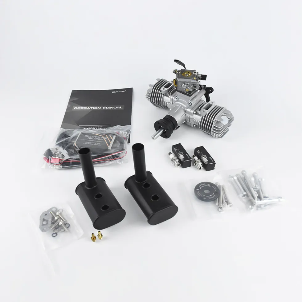 EPHIL XG-40cc-T Two-Stroke Twin-Cylinders Horizontally Opposed Gasoline Engine Model for Fixed-Wing Aircraft Models