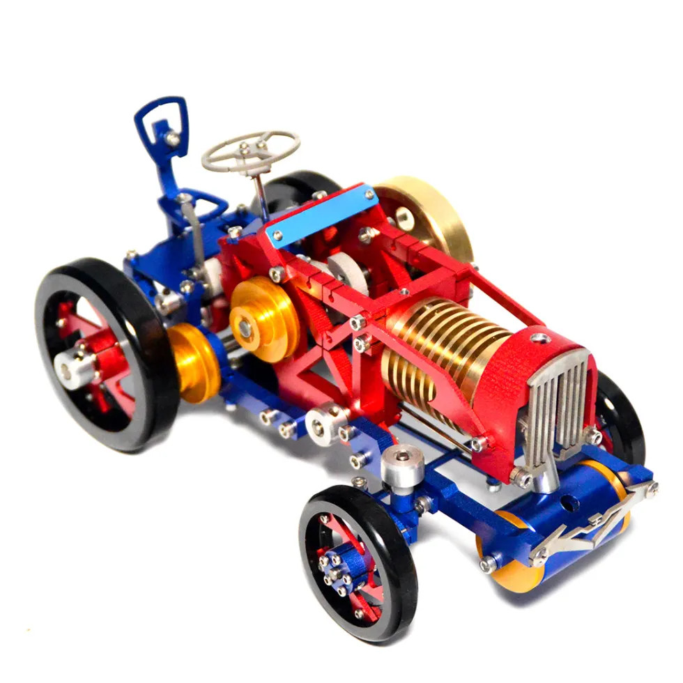Flame Eater Vacuum Engine Stirling Wheel Tractor Model Educational Mechanical Vehicle Artwork