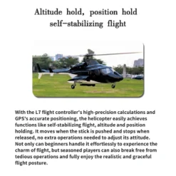 FLISHRC Airwolf Pro FL500 500-Class 6CH Scale RC Helicopter with L7 Flight Controller & 4-Mode GPS, 2.4GHz RTF