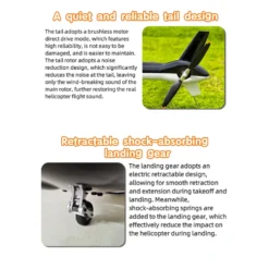 FLISHRC Airwolf Pro FL500 500-Class 6CH Scale RC Helicopter with L7 Flight Controller & 4-Mode GPS, 2.4GHz RTF