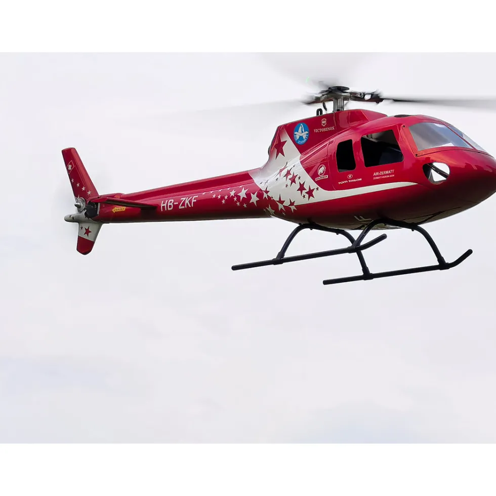 FLISHRC Eurocopter AS350 500-Class RC Helicopter 2.4G 6CH with L7 Flight Controller & 4-Mode GPS Positioning – RTF Version