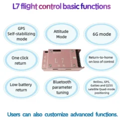 FLISHRC Eurocopter AS350 500-Class RC Helicopter 2.4G 6CH with L7 Flight Controller & 4-Mode GPS Positioning – RTF Version