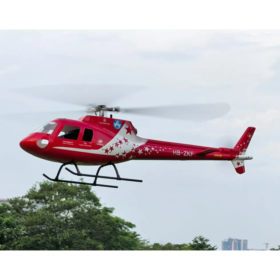 FLISHRC Eurocopter AS350 500-Class RC Helicopter 2.4G 6CH with L7 Flight Controller & 4-Mode GPS Positioning – RTF Version