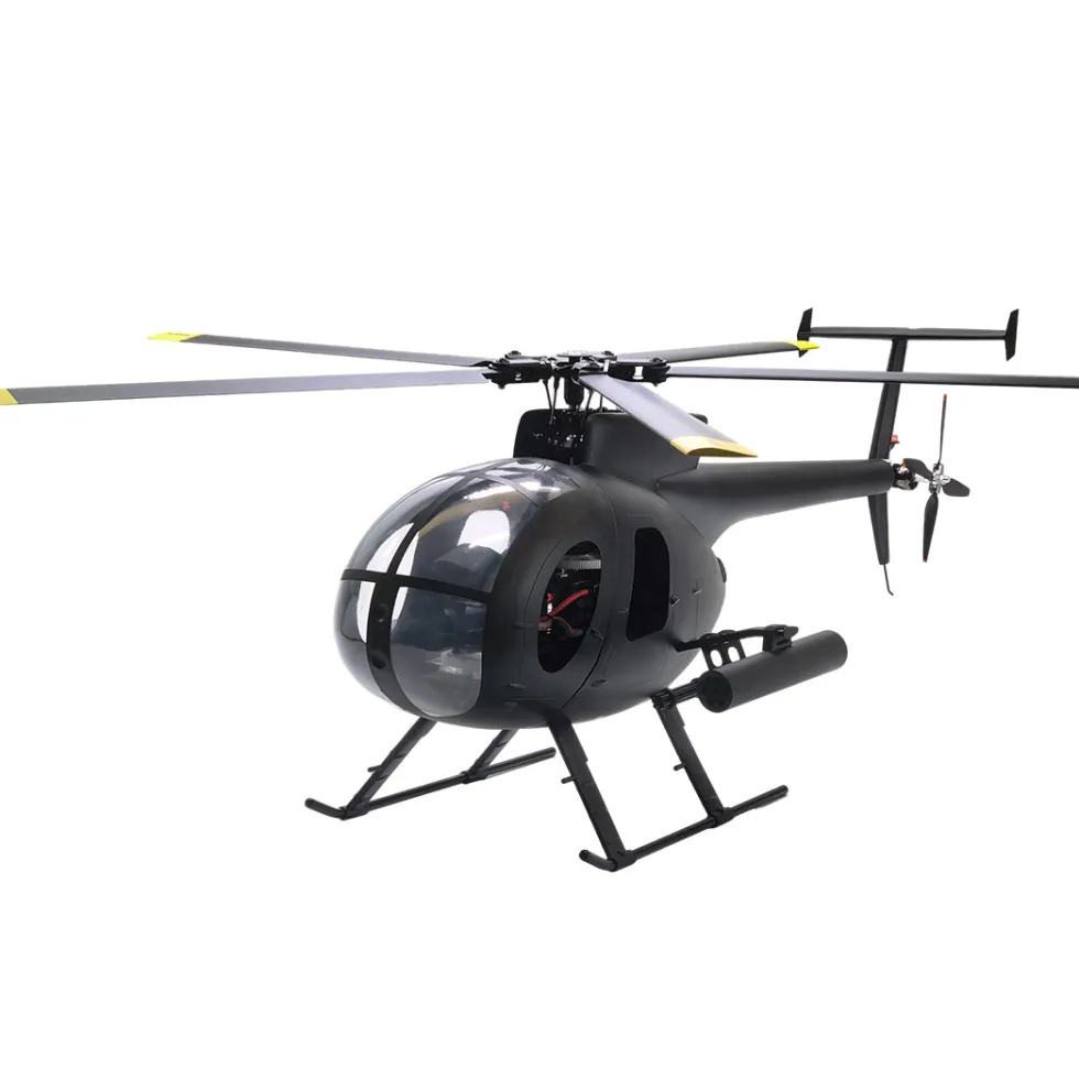 FLISHRC FL500 AH-6 Little Bird 500-Class 2.4G 6CH Scale RC Helicopter Model with L7 Flight Controller and 4-Mode Positioning GPS RTF