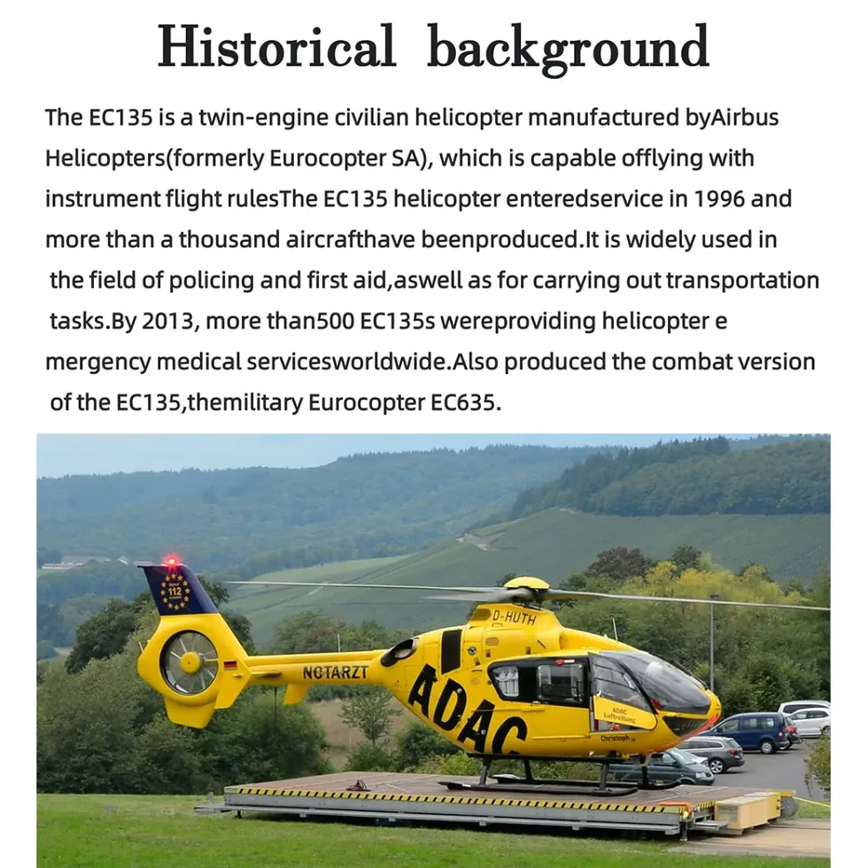 FLISHRC FL500 EC135 500-Class 2.4GHz 6CH Scale RC Helicopter – L7 Flight Controller & 4-Mode GPS Precision Positioning (RTF)