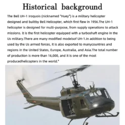 FLISHRC FL500 UH-1 Huey 500-Class 2.4G 6CH Scale RC Helicopter with L7 Flight Controller & 4-Mode GPS Positioning