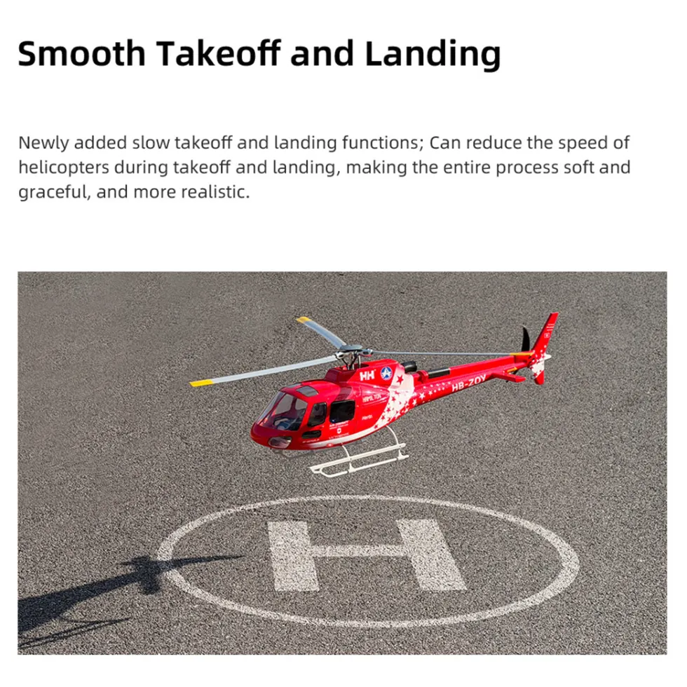 FLYWING AS350 470 Class 2.4G 6CH Quik-Release 3-Rotor Scale RC Military Helicopter Model with ACE Flight Controller, GPS Positioning & Left/Right-Hand Control (RTF Version)