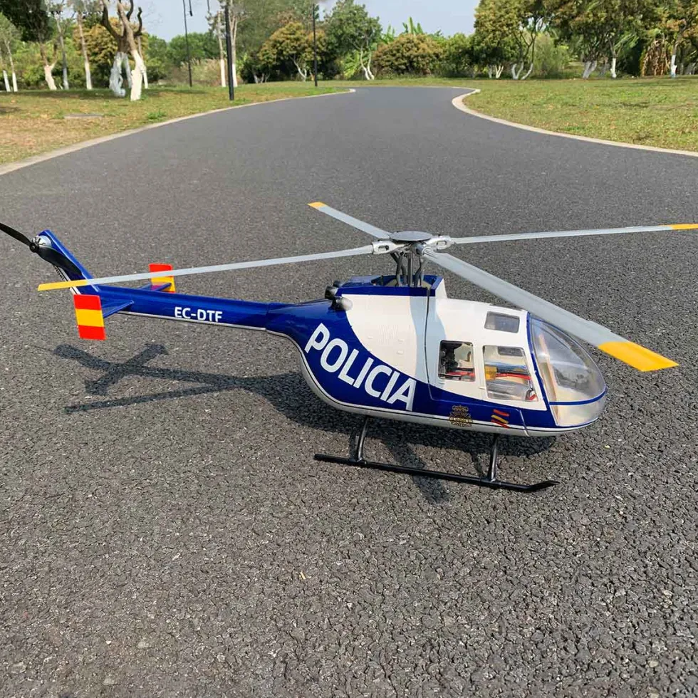 FLYWING BO105 470 Size 2.4G 6CH Military RC Helicopter With H1 Flight Controller,GPS and Adjustable Left/Right-Handed Controls