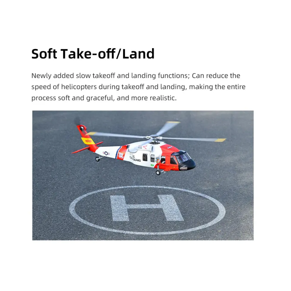 FLYWING MH-60T 2.4G 6CH 470-Class Quick-Release 4-Rotor Scale RC Military Helicopter Model with ACE Flight Controller, GPS Positioning & Left/Right-Hand Control