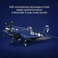 F4U WWII Military RC Airplane, 2.4G 4CH EPP Fixed Wing Scale Aircraft, 800mm Wingspan with JST Connector, No Reflex (RTF Version)