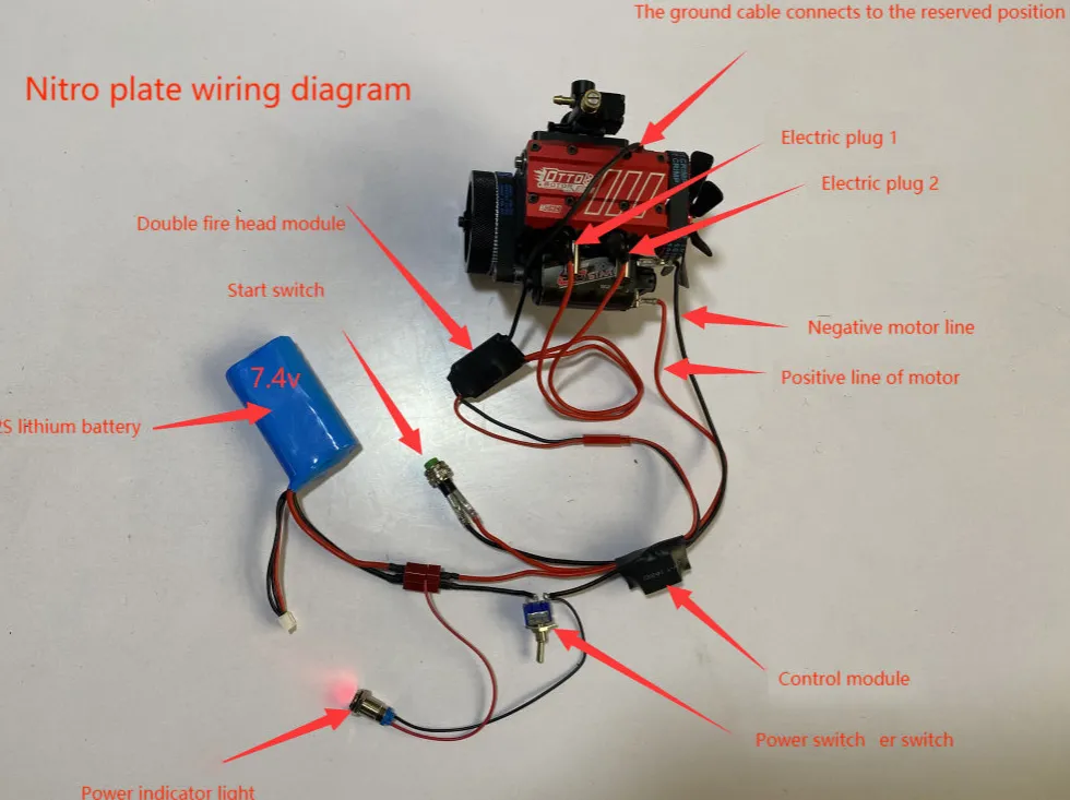 Gas Conversion Kit for TOYAN FS-L200AC Nitro Engine - OTTO MOTOR & SEMTO ENGINE Version