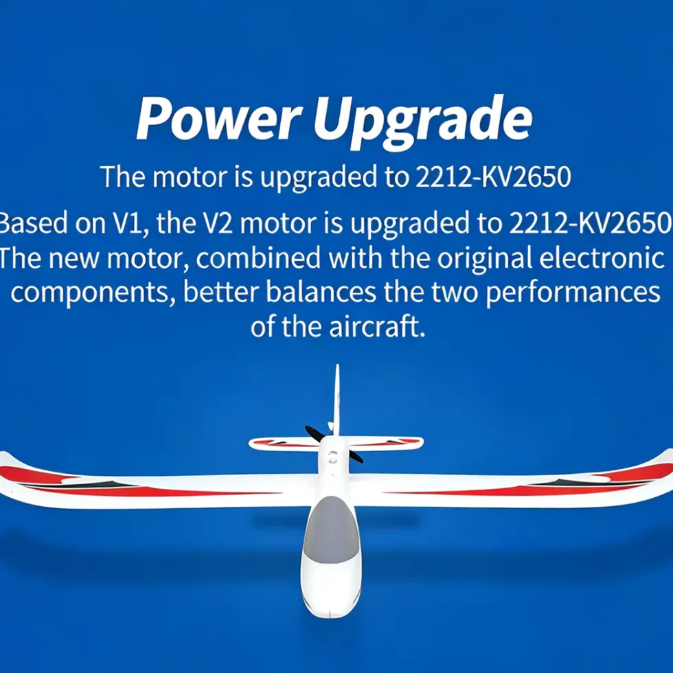 2.4G 4CH EPP Fixed Wing RC Glider, 1280mm Large Wingspan, JST Connector, No Reflex (RTF Version)