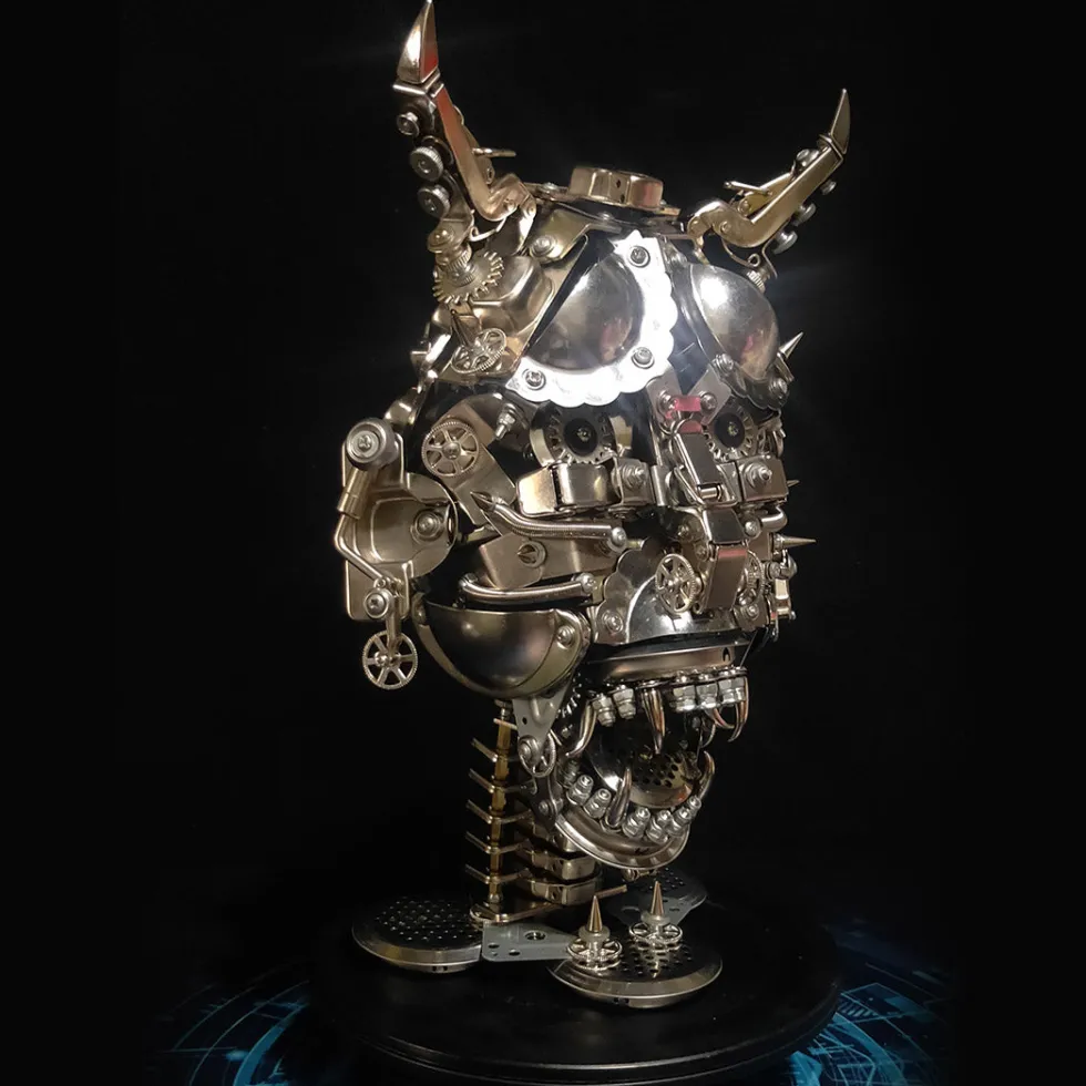 Hannya 3D DIY Mechanical Punk Japanese Ghast Mask Metal Assembly Model