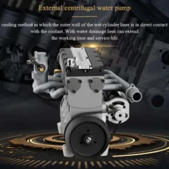 HOWIN L4 Engine 17.2cc SOHC Inline 4 Cylinder 4 Stroke Water-cooled Electric Nitro IC Engine Model