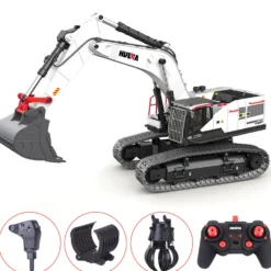 HUINA 1:14 22CH 2.4G RC Excavator Model 4-in-1 Alloy Remote Controll Crusher Construction Vehicles Toy