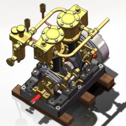 KACIO LS2-14 2 Cylinders Reciprocating Retro Steam Engine Model for Model Ship Model Boat Above 80cm