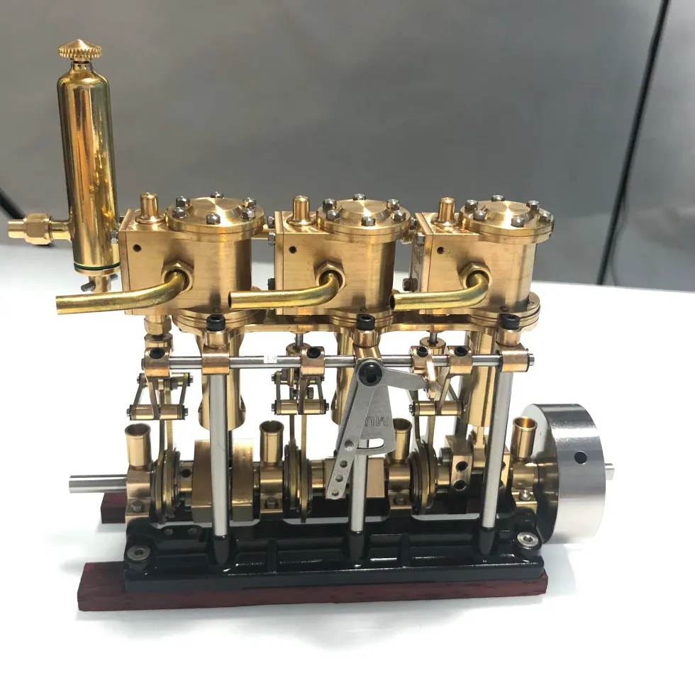 KACIO LS3-13S Steam Engine 3-cylinder Reciprocating Engine with Oil Cup Reverse Rotation Steam Model Boat