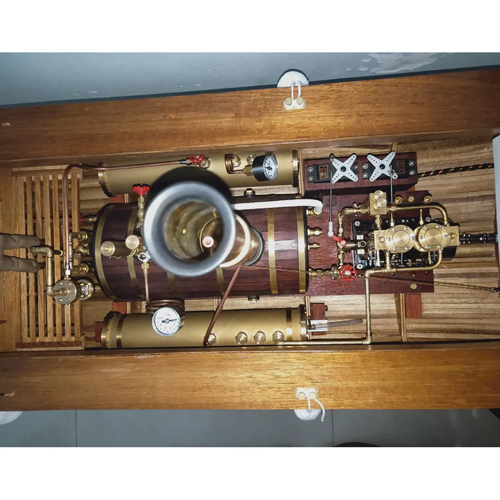 KACIO WS100XL 1000mL Horizontal Steam Boiler for Model Ship Steam Engine