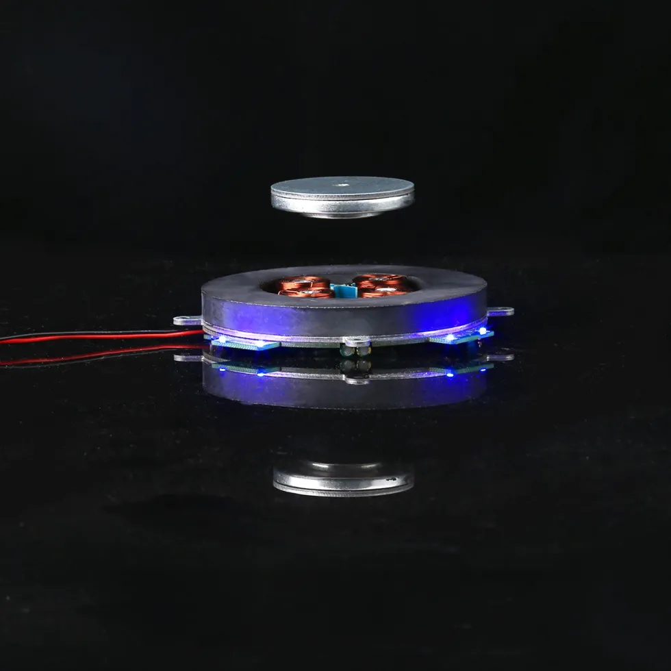 Magnetic Levitation Module DIY Maglev Furnishing Articles Kit Precise 500g Digital Movement Module with LED Light