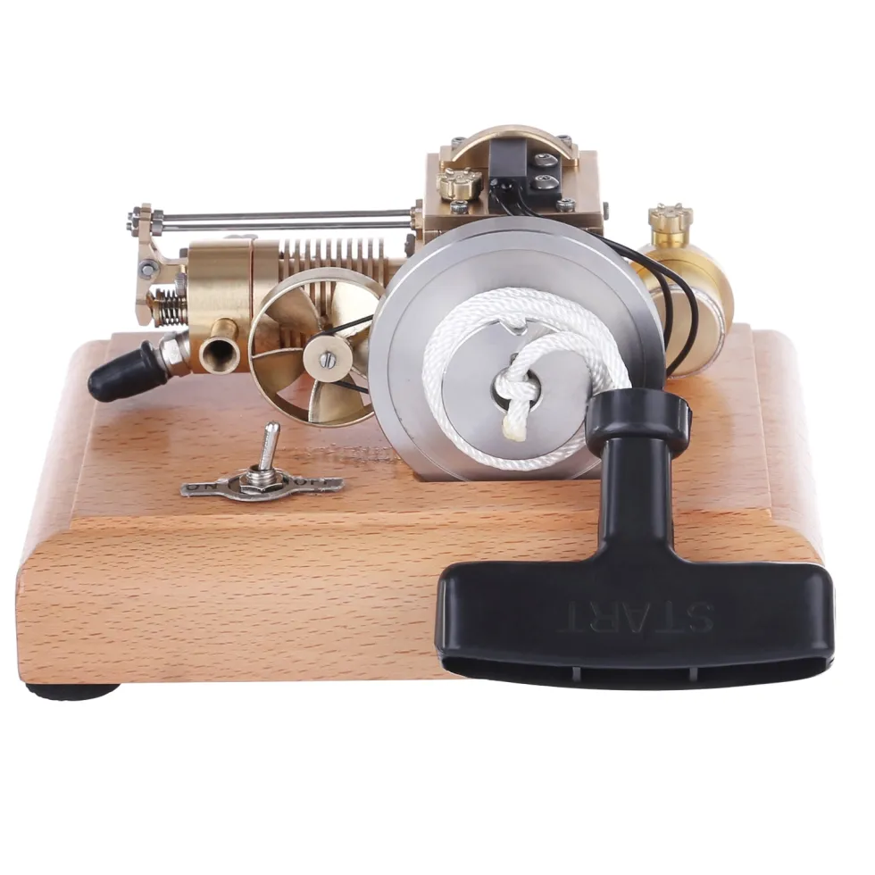 M16B 1.6cc Mini 4 Stroke Gasoline Engine Model Horizontal Air-cooled Single-cylinder Internal Combustion Engine with Wooden Base