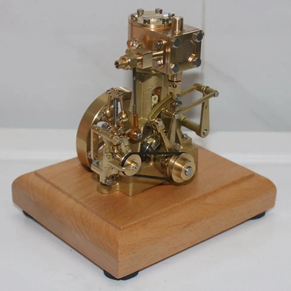 M31 1.85CC Mini Retro Vertical Single-cylinder Reciprocating Double-acting Steam Engine Model Toys with Speed Reducer