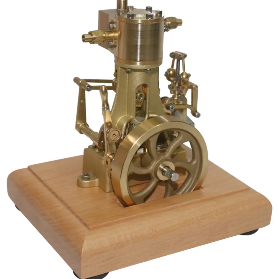 M31 1.85CC Mini Retro Vertical Single-cylinder Reciprocating Double-acting Steam Engine Model Toys with Speed Reducer