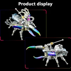 Mechanical Beetle 3D Metal DIY Insect Metal Assembly Model Colorful Parts Toy 200PCS