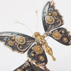 Mechanical 3D DIY Dynamic Butterfly Metal Model Building Kits with Music Box