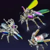 Mechanical Firefly 3D Metal DIY Insect Metal Assembly Model Colorful Parts Decoration 200PCS