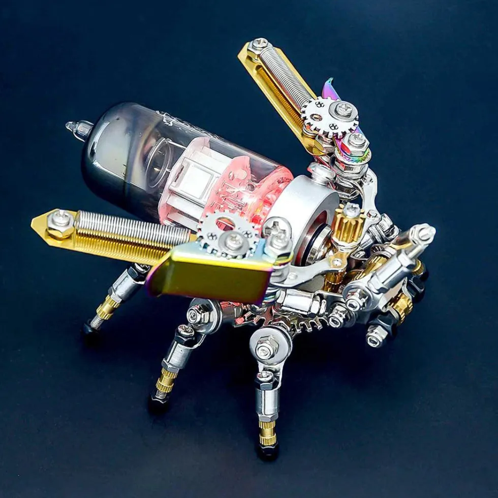 Mechanical Firefly 3D Metal DIY Insect Metal Assembly Model Colorful Parts Decoration 200PCS