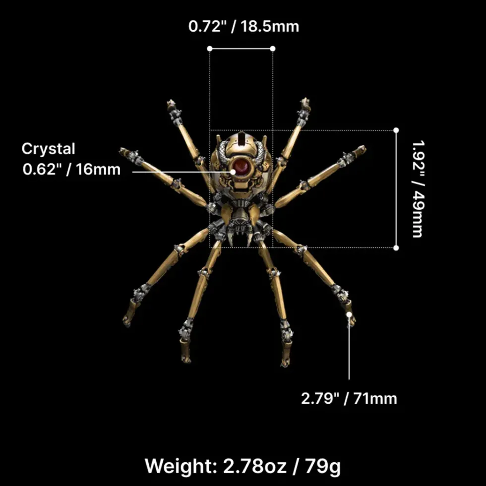 Mechanical Widow Spider Model with Movable Joints High-end Gift for Him